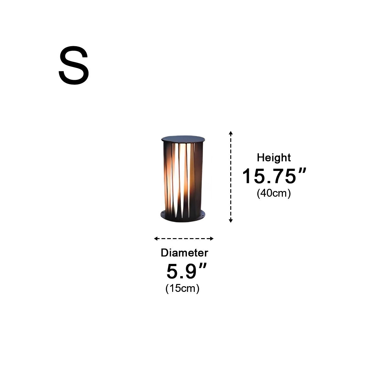 Cylindrical Twisted LED Waterproof Black Modern Pathway Light Floor Lamp