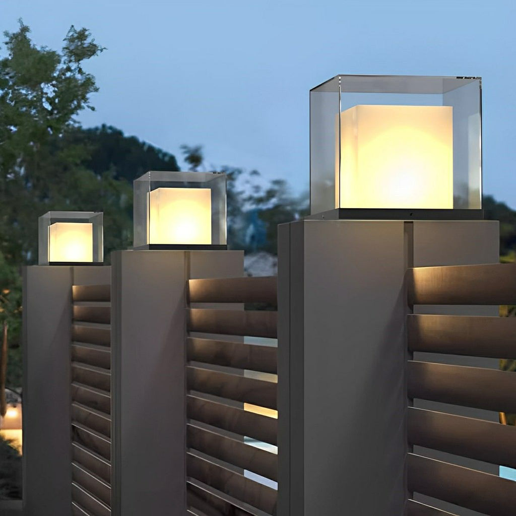 Modern Waterproof Square LED Outdoor Post Lights