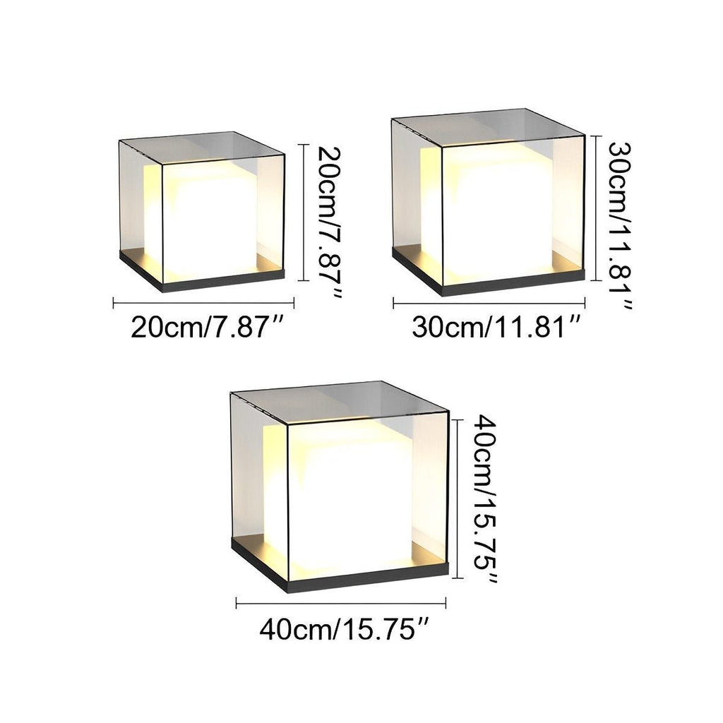 Modern Waterproof Square LED Outdoor Post Lights
