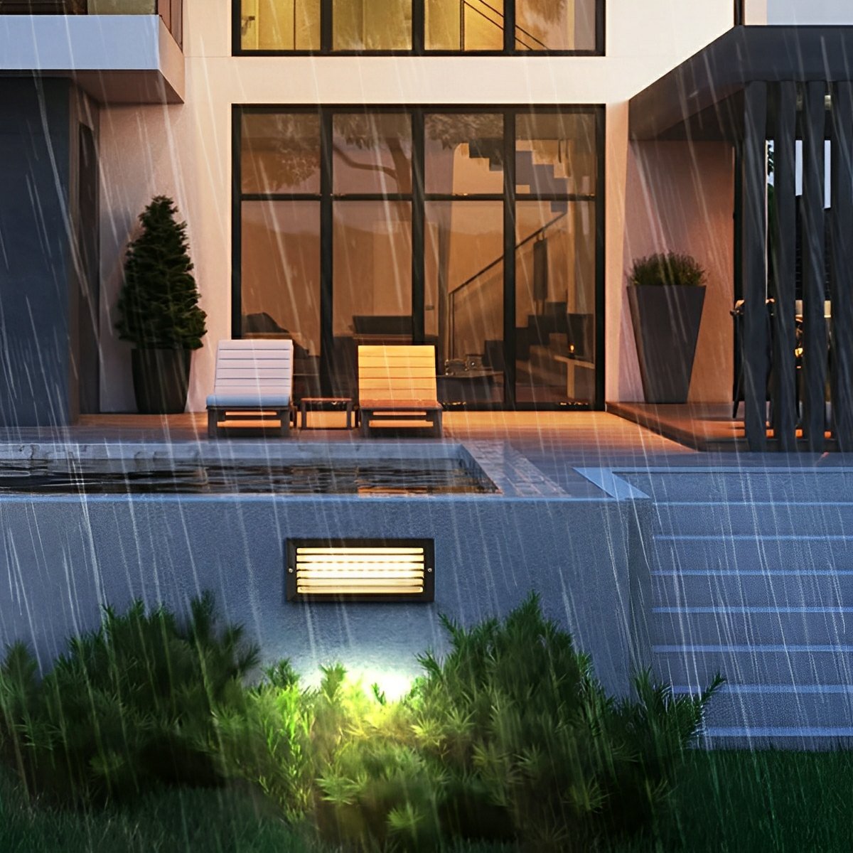 Outdoor Minimalist LED Recessed Stairway Wall Lights