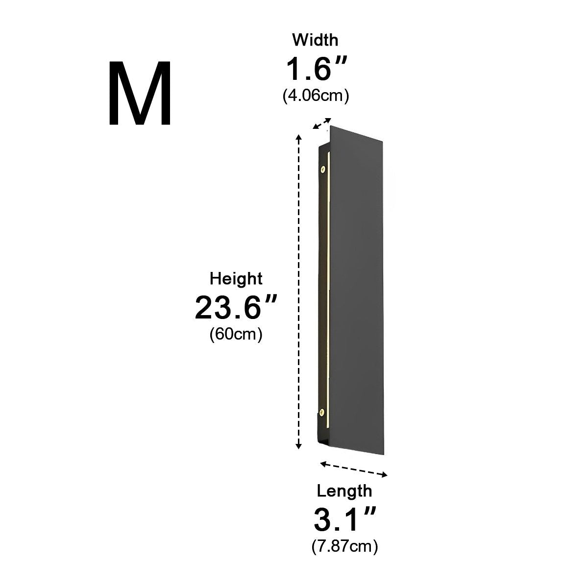 Outdoor Modern Waterproof Long Strip Bright LED Wall Light for Villa Courtyard