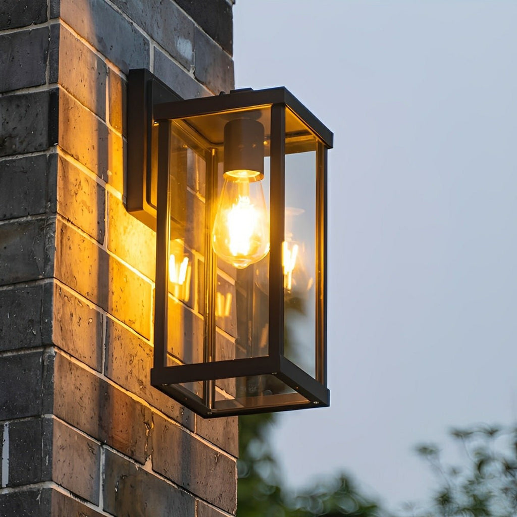 Rustic Rectangular Waterproof Outdoor LED Porch Wall Lights