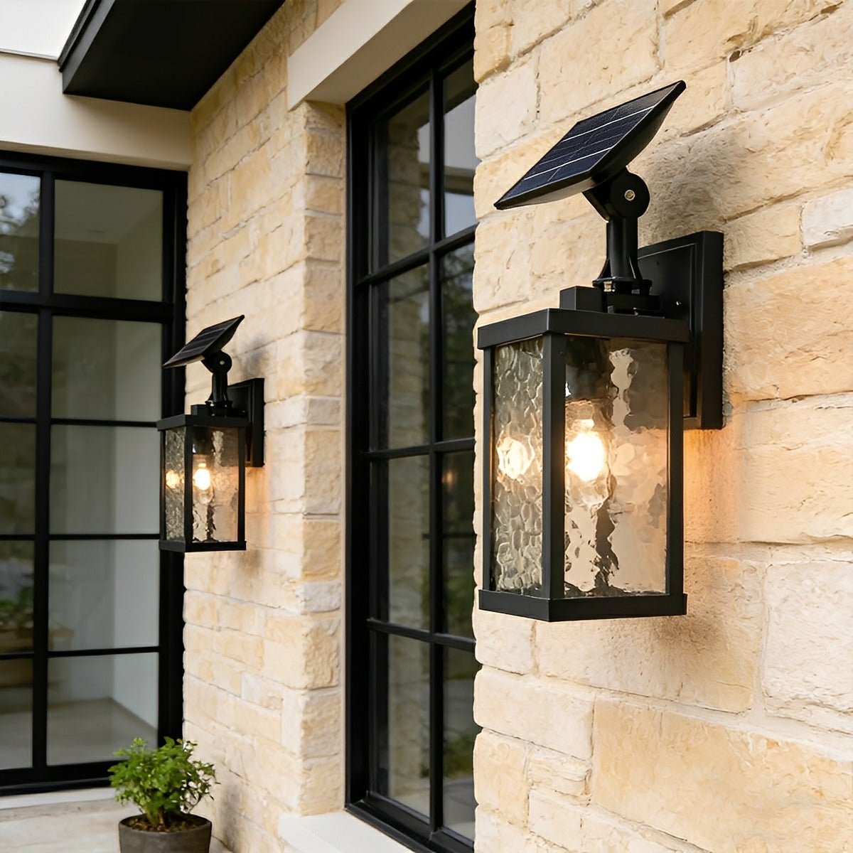 Rustic Rectangular Waterproof Outdoor LED Porch Wall Lights