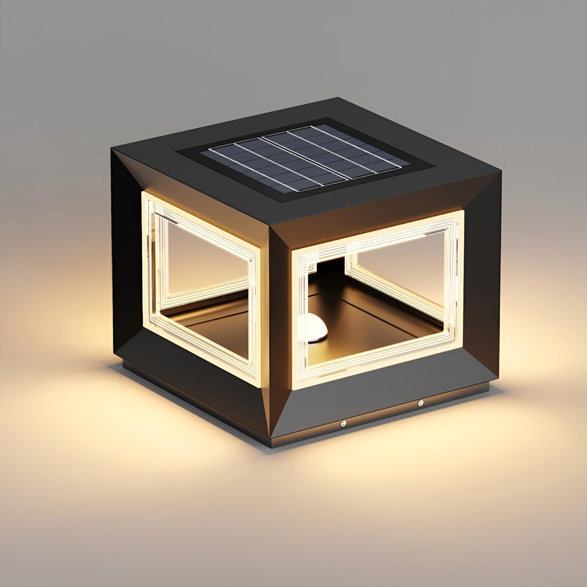 Square Modern Stainless Steel Waterproof LED Outdoor Post Lights