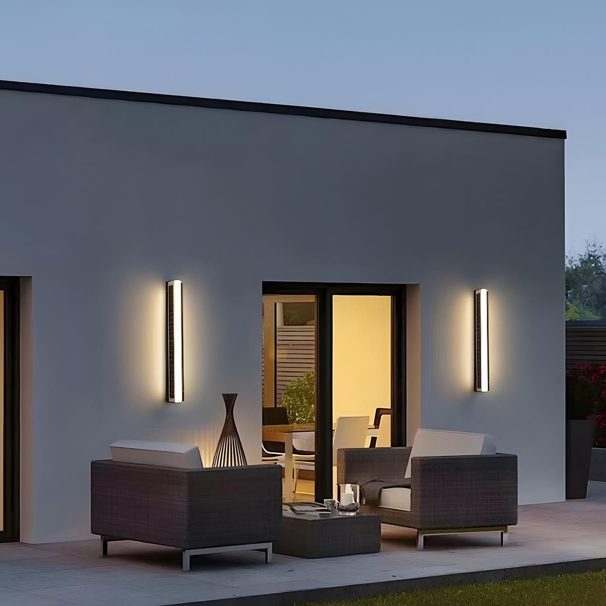 Waterproof  Solar Modern Rectangular Minimalist LED Strip Light