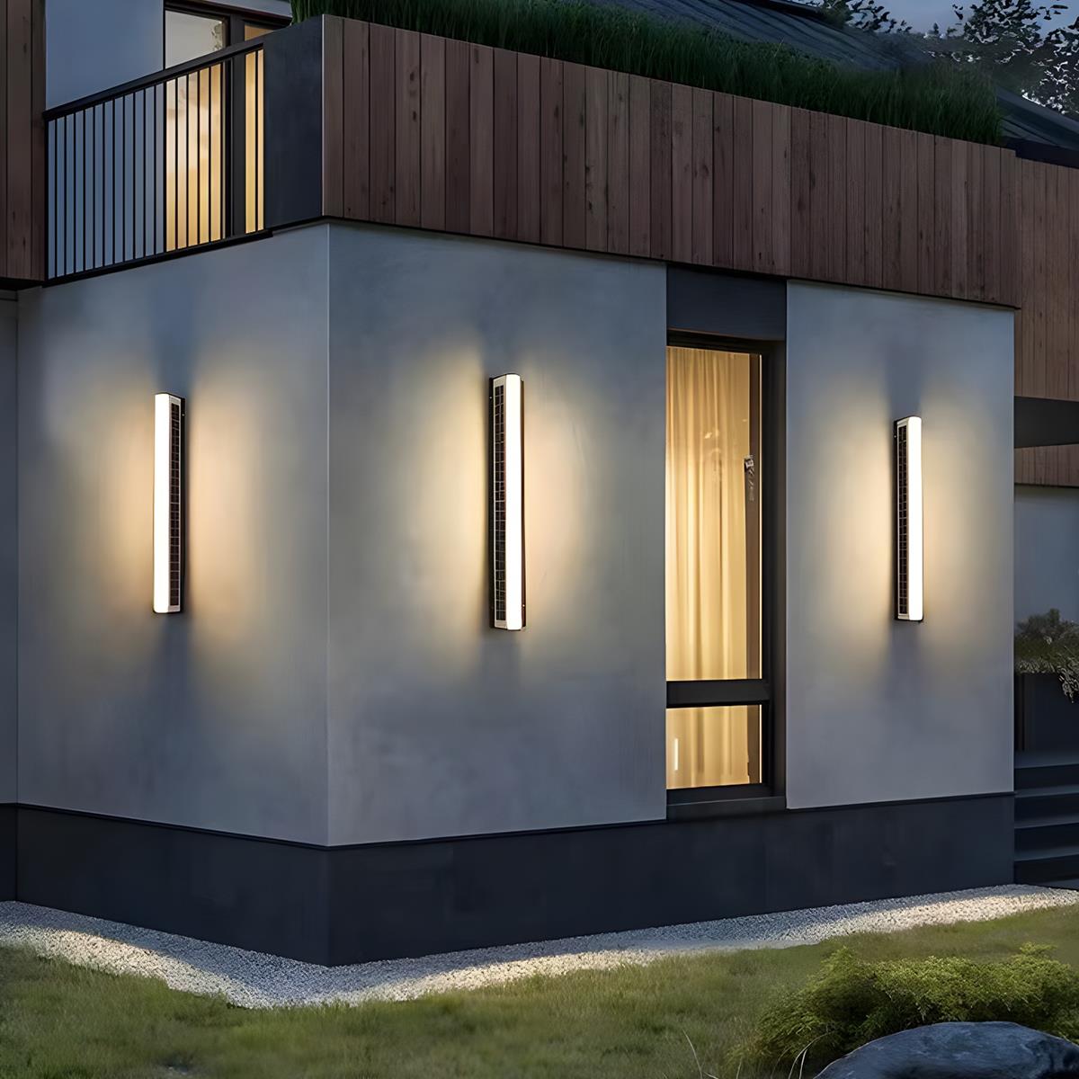 Waterproof  Solar Modern Rectangular Minimalist LED Strip Light